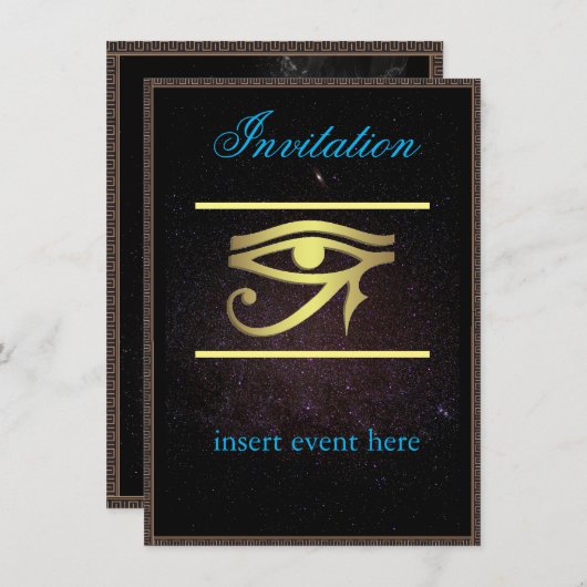 エジプトムーンイベント招待状フラットカード (正面/裏面)