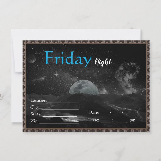 エジプトムーンイベント招待状フラットカード (裏面)