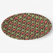 エジプトレッドグリーンブラックアローズ紙プレート ペーパープレート (アングル)