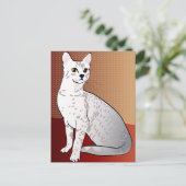 エジプトンマウ猫 - ブロンズの背景 ポストカード (スタンド正面)