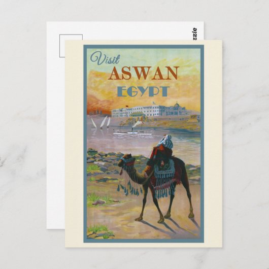 エジプトヴィンテージアスワン旅行 ポストカード (正面/裏面)