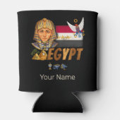 エジプトヴィンテージファラオ国旗とピラミッドのお土産 缶クーラー (裏面)