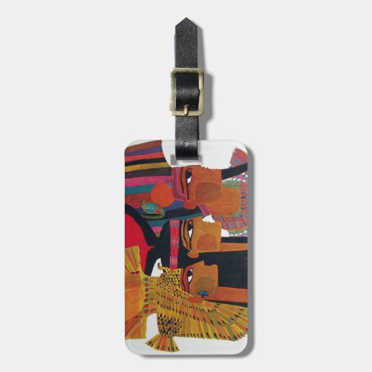 エジプトヴィンテージ航空旅行古代文化観光 ラゲッジタグ (正面縦)