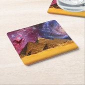 エジプト上空の宇宙嵐 スクエアペーパーコースター (アングル)