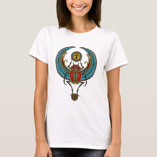 エジプト人によって飛ぶオオタマオシコガネ Tシャツ (正面)