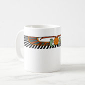 エジプト人によって飛ぶディスク コーヒーマグカップ (正面左)