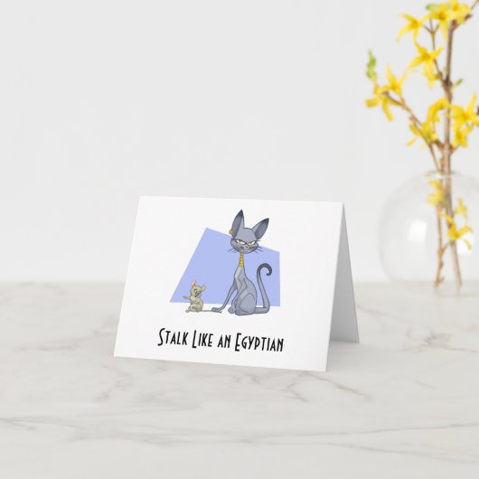 エジプト人のような茎-メッセージカード(ブランク) カード (黄色い花)