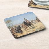 エジプト人のオアシスで着いているナポレオン(油はできます コースター (左側)