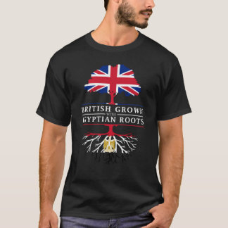 エジプト人の根のエジプトのデザインと   育つイギリス Tシャツ