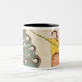 エジプト人の紅海を閉めているモーゼ ツートーンマグカップ (中央)