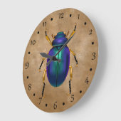エジプト人はオオタマオシコガネのカブトムシを紙やすりで磨きます ラージ壁時計 (傾斜)