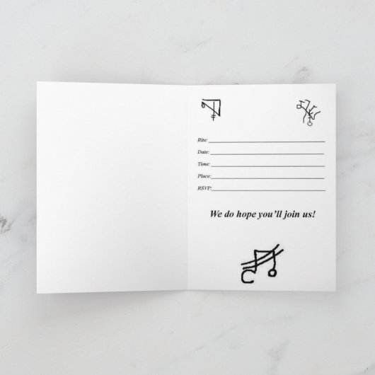 エジプト人及びSigilのテーマの招待状 招待状 (内部)