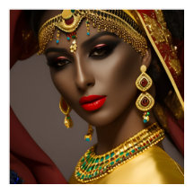 エジプト人女性エキゾチックなヘッドスカーフ金ゴールドグリーンブルー