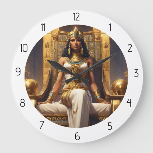 エジプト人 ラージ壁時計 (正面)