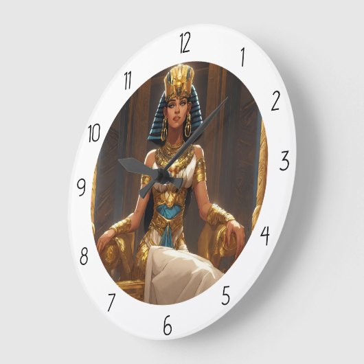 エジプト人 ラージ壁時計 (傾斜)