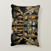 エジプト伝統的のア縁どート金ゴールド作成ハンドm アクセントクッション (裏面(縦))