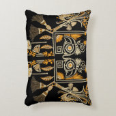 エジプト伝統的のア縁どート金ゴールド作成ハンドm アクセントクッション (正面(垂直))
