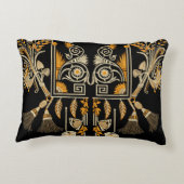 エジプト伝統的のア縁どート金ゴールド作成ハンドm アクセントクッション (裏面)