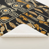 エジプト伝統的のア縁どート金ゴールド作成ハンドm シェルパブランケット (3/4)