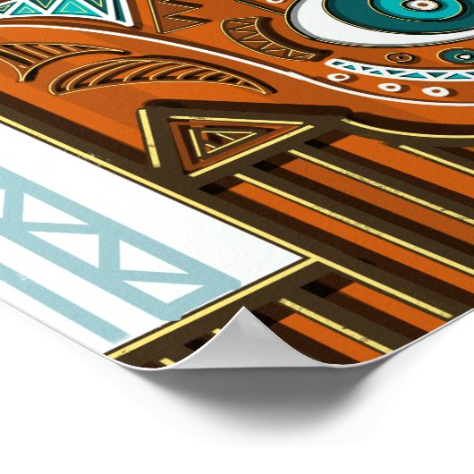 エジプト伝統的のハムサ・カンサのファティマの手 ポスター (角)