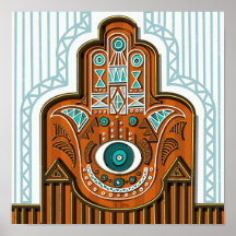 エジプト伝統的のハムサ・カンサのファティマの手