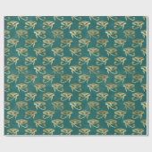 エジプト伝統的民族の黄金の角のアイパテ ラッピングペーパー (フラット)