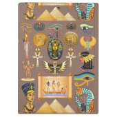 エジプト古代のヒエログリフ模様シンボル クリップボード (裏面)