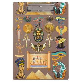 エジプト古代のヒエログリフ模様シンボル クリップボード