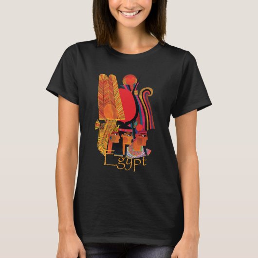 エジプト古代の鳥レトロな旅行Tシャツ Tシャツ (正面)