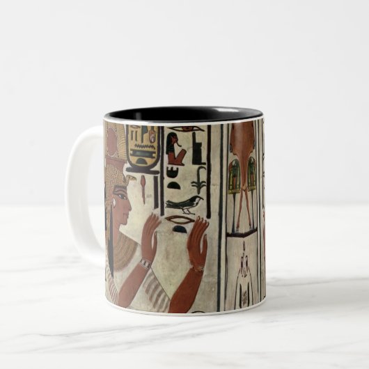 エジプト古代ファラカラフルオの絵画墓の芸術 ツートーンマグカップ (正面左)