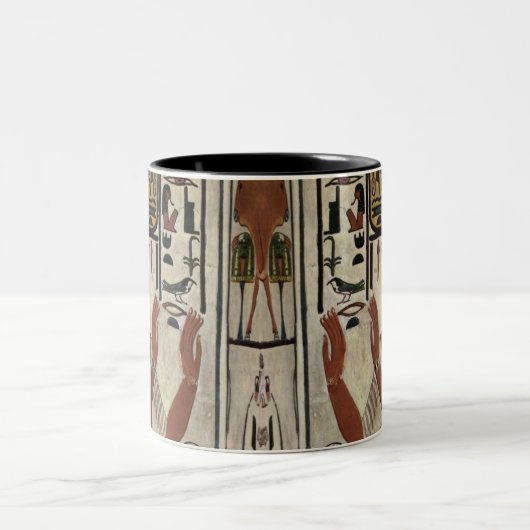エジプト古代ファラカラフルオの絵画墓の芸術 ツートーンマグカップ (中央)