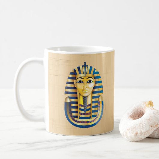 エジプト古代王室の黄金のマスク コーヒーマグカップ (ドーナツ)