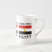 エジプト国パーソナライズされた旗 ボーンチャイナマグカップ (右)