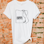 エジプト国地図エジプト国縁ど線 Tシャツ