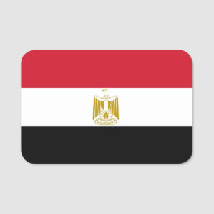 エジプト国旗が付いた愛国的な名前タグ 名札