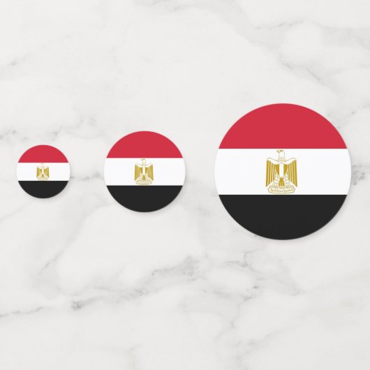 エジプト国旗が付いた表紙吹雪 コンフェッティ (裏面)