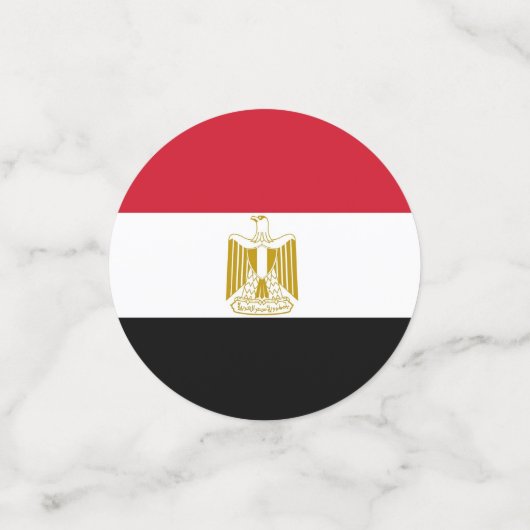 エジプト国旗が付いた表紙吹雪 コンフェッティ (スモール正面)