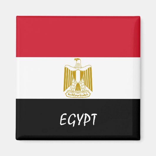 エジプト国旗とアフリカの祝日/スポーツファン マグネット (正面)