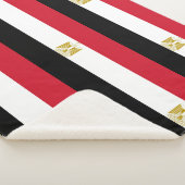 エジプト国旗と愛国心シェルパ毛布 シェルパブランケット (3/4)