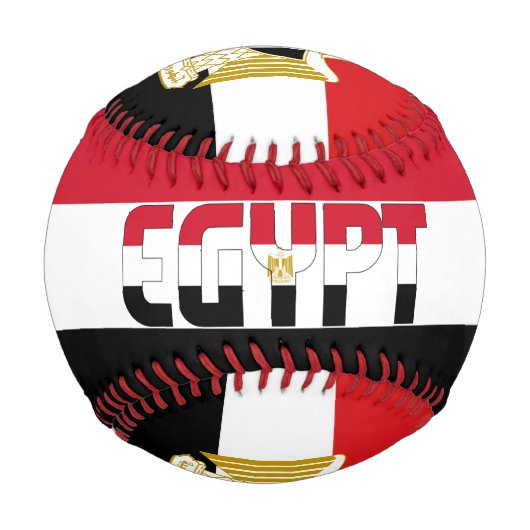 エジプト国旗と紋章の愛国心 野球ボール (正面)
