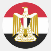 エジプト国旗と紋章、エジプト国旗 ラウンドシール (正面)