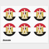 エジプト国旗と紋章、エジプト国旗 ラウンドシール (シート)