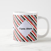 エジプト国旗のタイル貼りパーソナライズされた ジャンボコーヒーマグカップ (右)