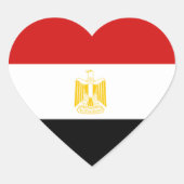 エジプト国旗のハートシール ハートシール (正面)