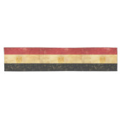 エジプト国旗のヴィンテージ グランジ ショートテーブルランナー (横)