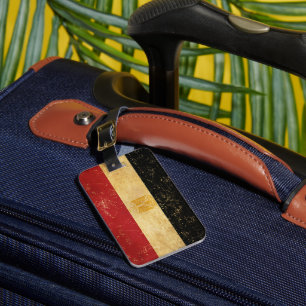 エジプト国旗のヴィンテージ グランジ ラゲッジタグ