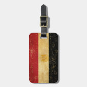 エジプト国旗のヴィンテージ グランジ ラゲッジタグ (正面縦)
