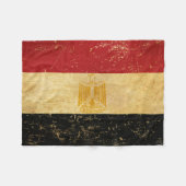 エジプト国旗のヴィンテージ フリースブランケット (正面(横))