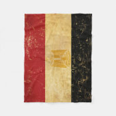 エジプト国旗のヴィンテージ フリースブランケット (正面)