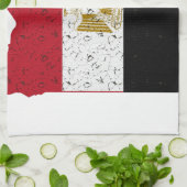 エジプト国旗の地図クラックル キッチンタオル (折り畳み)